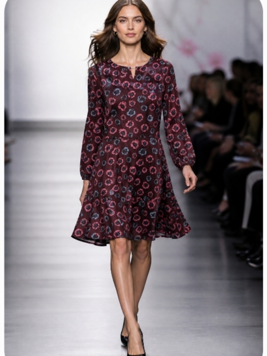 LOFT Dresses & Skirts - Ann Taylor Loft Outlet Floral Long Sleeve Dress 4
